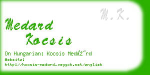 medard kocsis business card